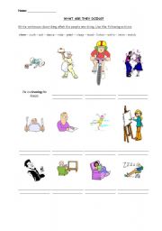 English Worksheet: Present Continuous Exercise