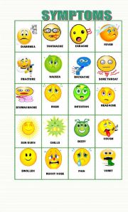 English Worksheet: 20 Symptoms flashcards