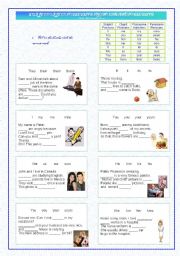 Subject and possessive pronouns