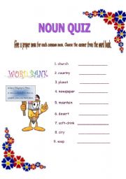 English worksheet: Nouns