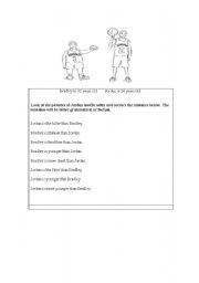 English Worksheet: Comparatives Activity