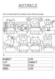 English Worksheet: Animals