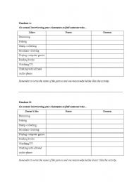 English worksheet: Sports speaking activity