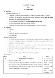 lesson plan for New English File Pre-intermediate