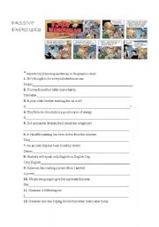 English worksheet: passives