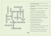 English Worksheet: Funny crossword