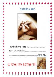 English Worksheet: Fathers day!!
