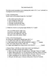 English worksheet: The R sound