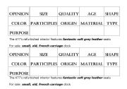 English Worksheet: ORDER of ADJECTIVES