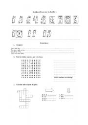 English Worksheet: Numbers from 1 to 12