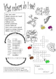 English Worksheet: Food&colours