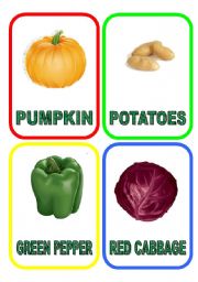 English Worksheet: Vegetables flash-cards - PART 2