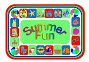 English Worksheet: Summer Fun Board Game with Summer Clip Art (Greyscale Version Included) (Part 1 of a Set of 4 Seasons Games)