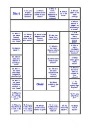 English Worksheet: boardgame to practice comparative and superlative