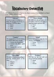 Vocabulary Detective 4 (fourth 15 minutes of Twilight movie)