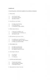 English Worksheet: conditional