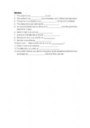 English worksheet: Similes