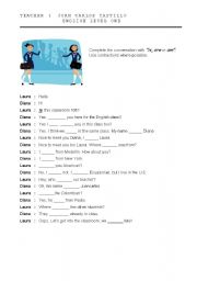 English Worksheet: TO BE: EXERCISES TO FILL
