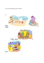 English Worksheet: what were she doing?