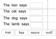 English Worksheet: Animal Sounds 2