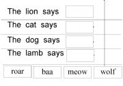 English worksheet: Animal Sounds 2