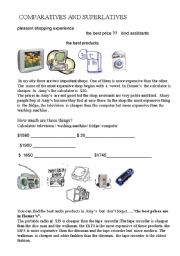 English Worksheet: shopping