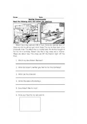 English Worksheet: Reading Comprehension