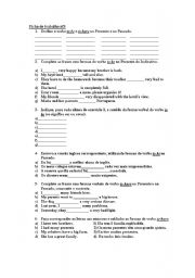 English worksheet: TO BE AND TO HAVE