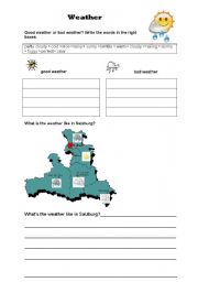 English Worksheet: Whats the weather like?