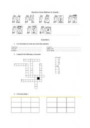 English worksheet: Numbers from 13 to 20