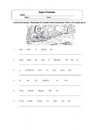 English worksheet: Fishing Alone