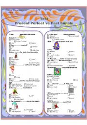 English Worksheet: Present Pf Simple vs Past Simple