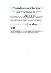 English worksheet: Designer