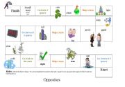 English Worksheet: Board Game of Opposites 1