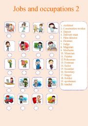 English Worksheet: Jobs and occupations 2