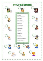 English Worksheet: Professions