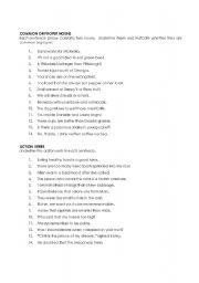 English Worksheet: nouns, pronouns, and verbs