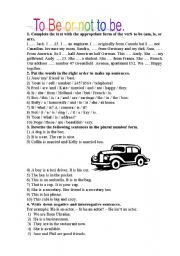 English Worksheet: to be or not to be