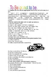 English worksheet: to be or not to be