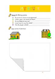 English worksheet: My House