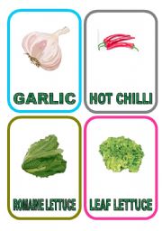 English Worksheet: Vegetable flash-cards - PART 4