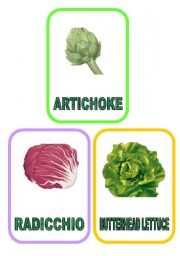 Vegetable flash-cards - PART 5