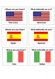 COUNTRIES AND NATIONALITIES MEMORY GAME