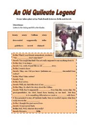 English Worksheet: An Old Quileute Legend (third 15min of Twilight movie)