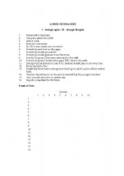 English worksheet: Agree or Disagree (Children)