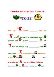 English Worksheet: Past tense practice of the verb 