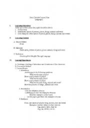 English worksheet: Semi-Detailed Lesson Plan