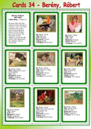 English Worksheet: Cards 34 - Berny, Rbert - ( Fauvism)