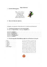 English worksheet: Meg the witch