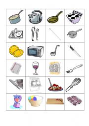 English Worksheet: kitchen pictionnary